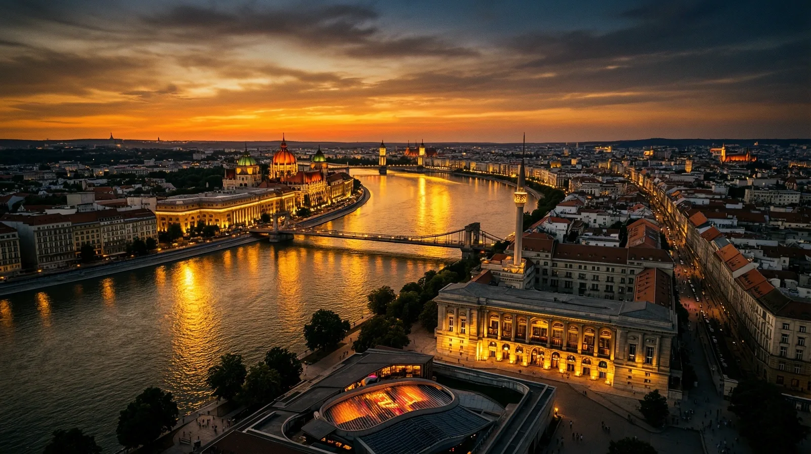 Budapesti látkép alkonyatkor