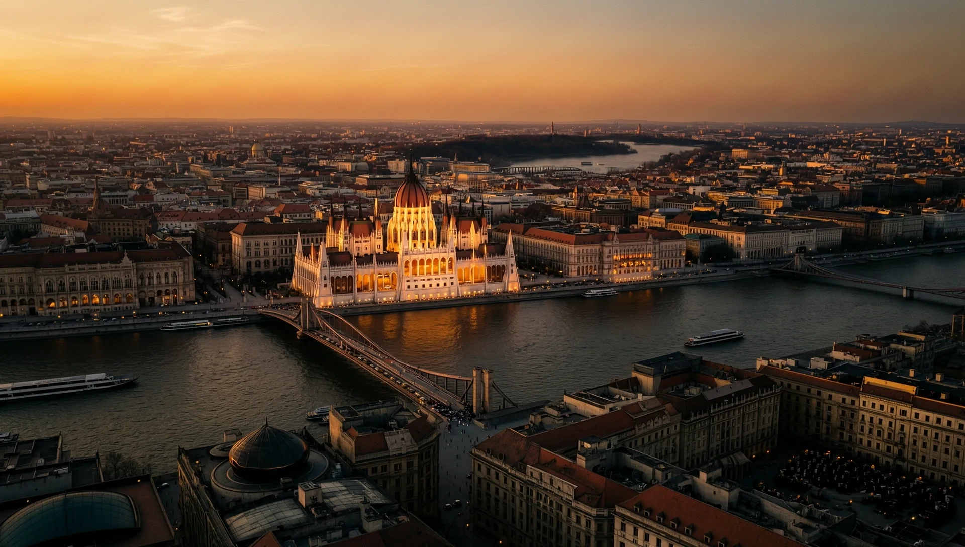 Budapest horizont alkonyatkor